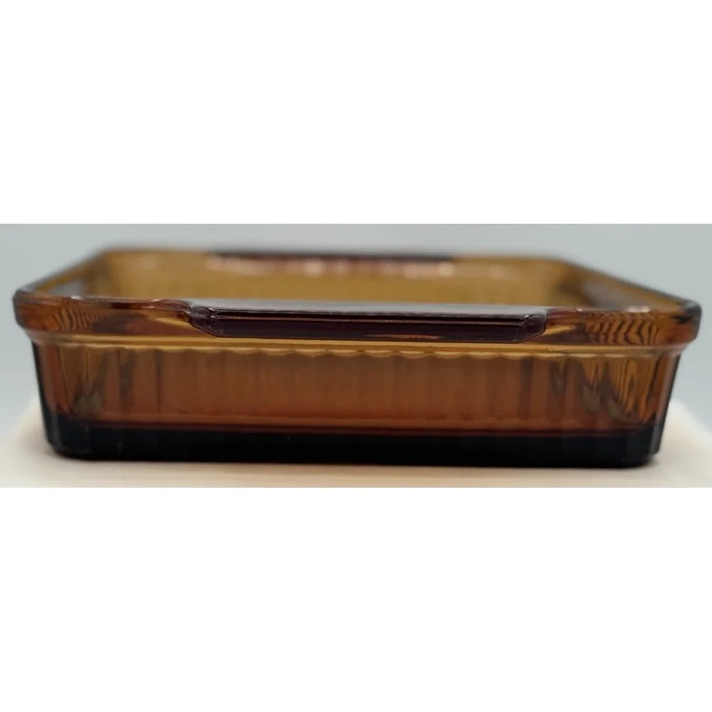 Vintage Anchor Hocking Brown Glass 8 In Pan - 2